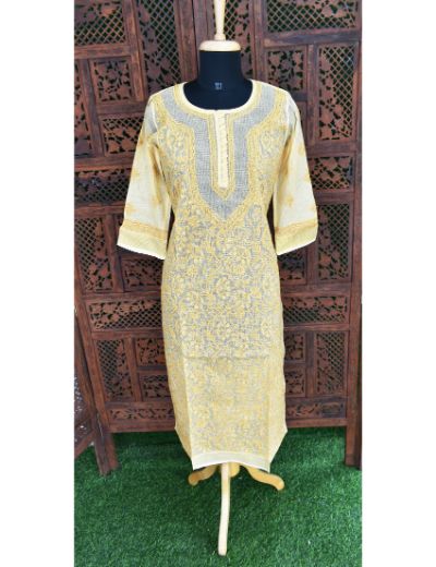 Viscose Lucknowi Chikan Kurti at Latest Price in Lucknow -  Manufacturer,Supplier & Exporter